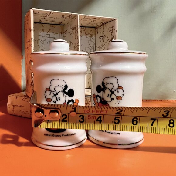 70's Disney Mickey Salt & Pepper Shakers - Japan, New in Box - Picture 6 of 8